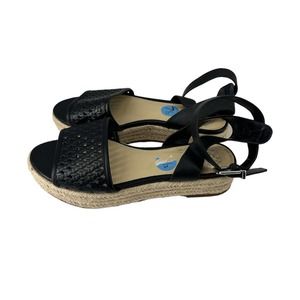 Vince Camuto Black Woven Sandals